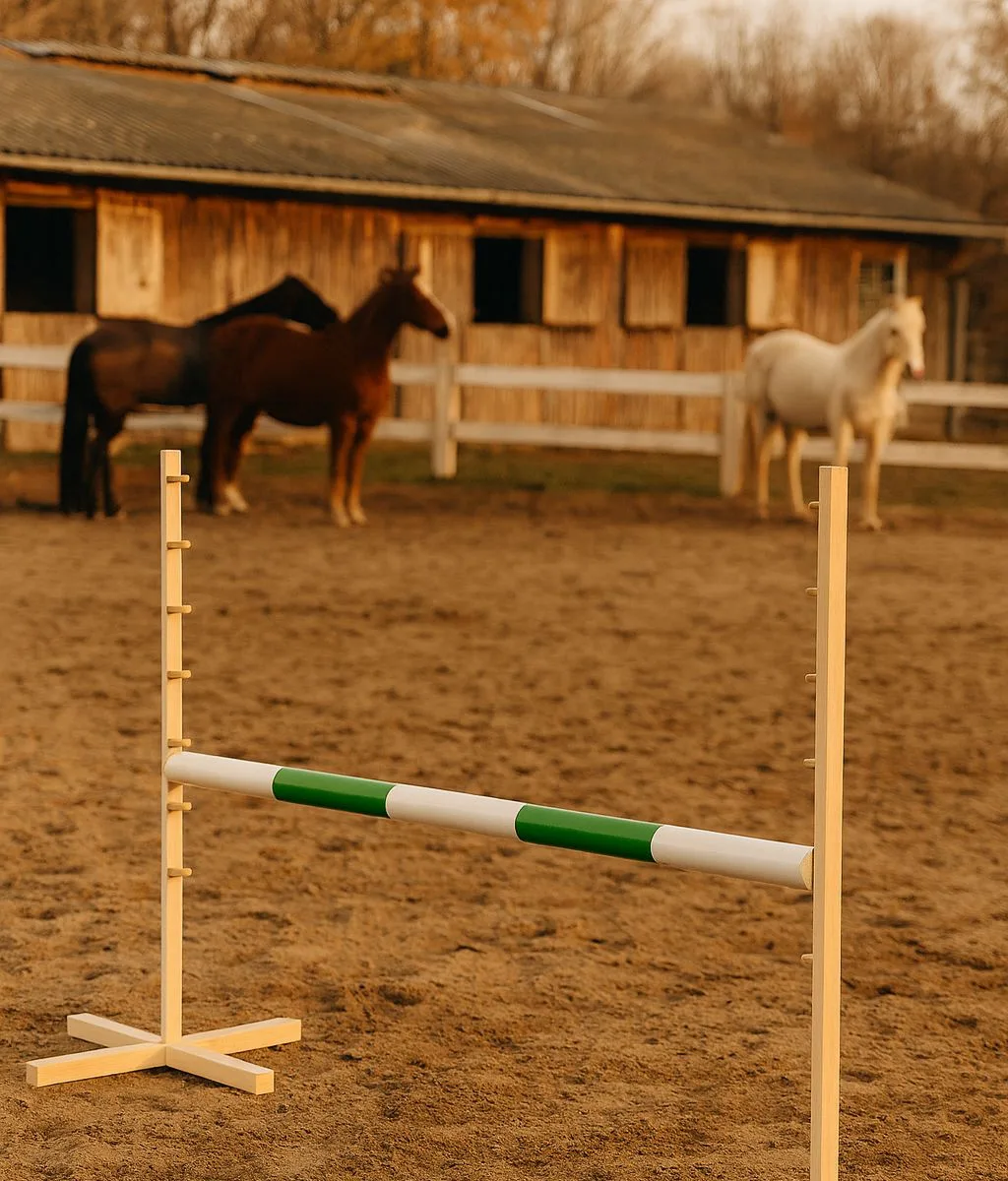 Kliūtis šuoliams „Hobby Horse“ žirgui, 120 cm, kartelė žalia