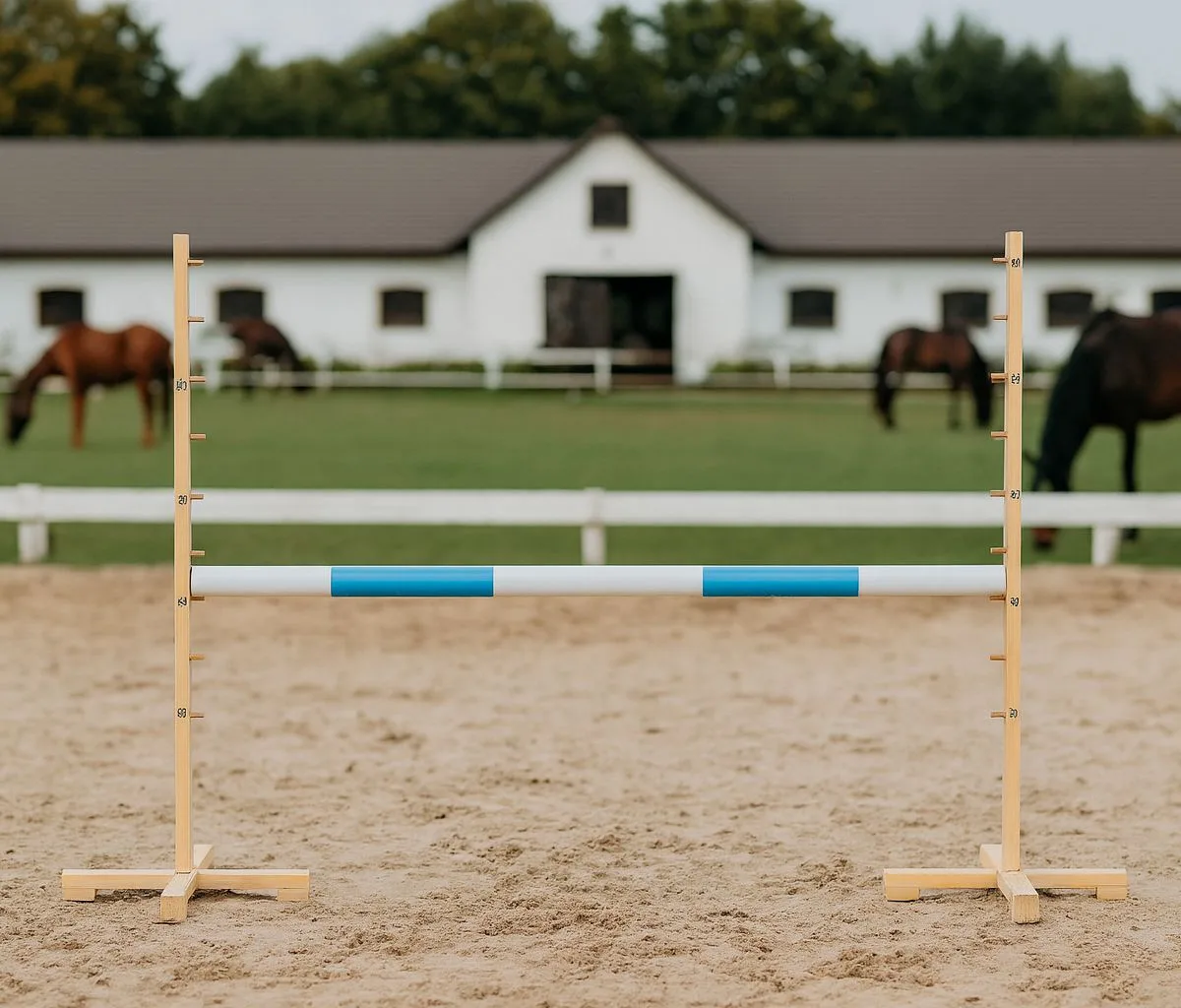 Kliūtis šuoliams „Hobby Horse“ žirgui, 120 cm, kartelė šviesiai mėlyna
