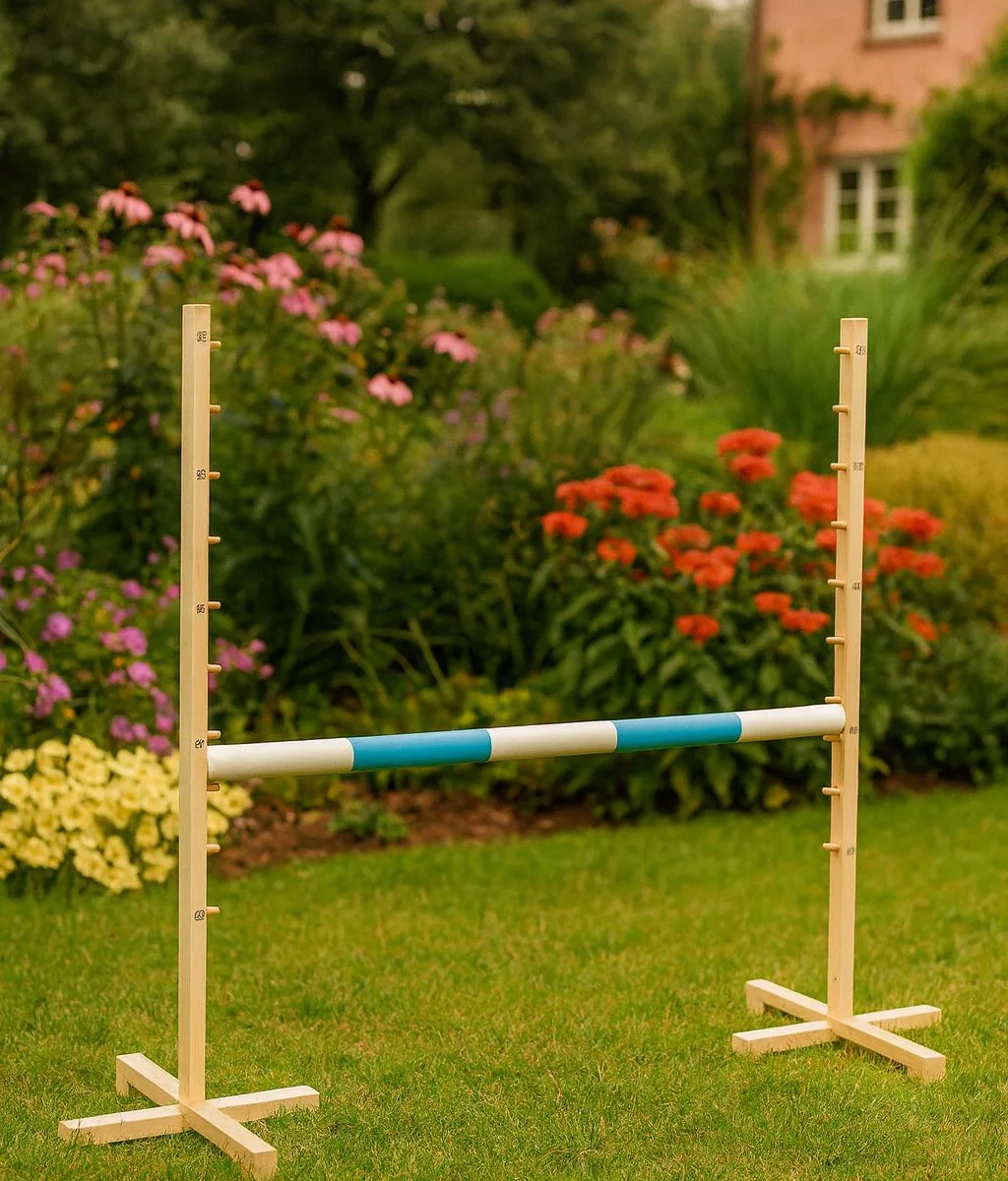 Kliūtis šuoliams „Hobby Horse“ žirgui, 120 cm, kartelė šviesiai mėlyna