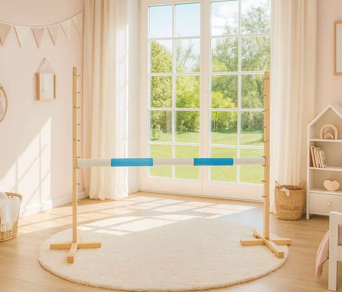 Kliūtis šuoliams „Hobby Horse“ žirgui, 120 cm, kartelė šviesiai mėlyna