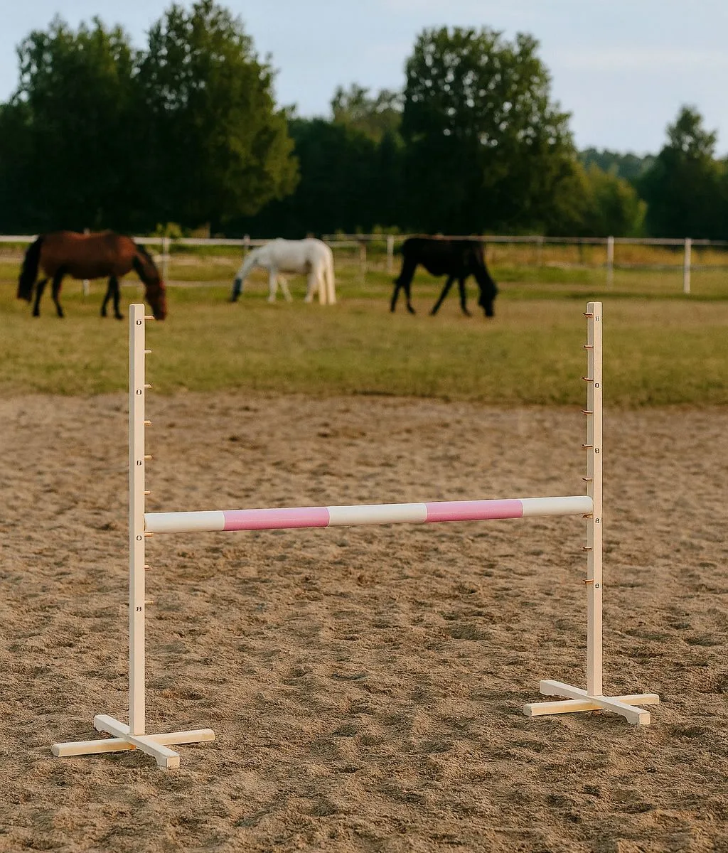 Kliūtis šuoliams „Hobby Horse“ žirgui, 120 cm, kartelė šviesiai rožinė