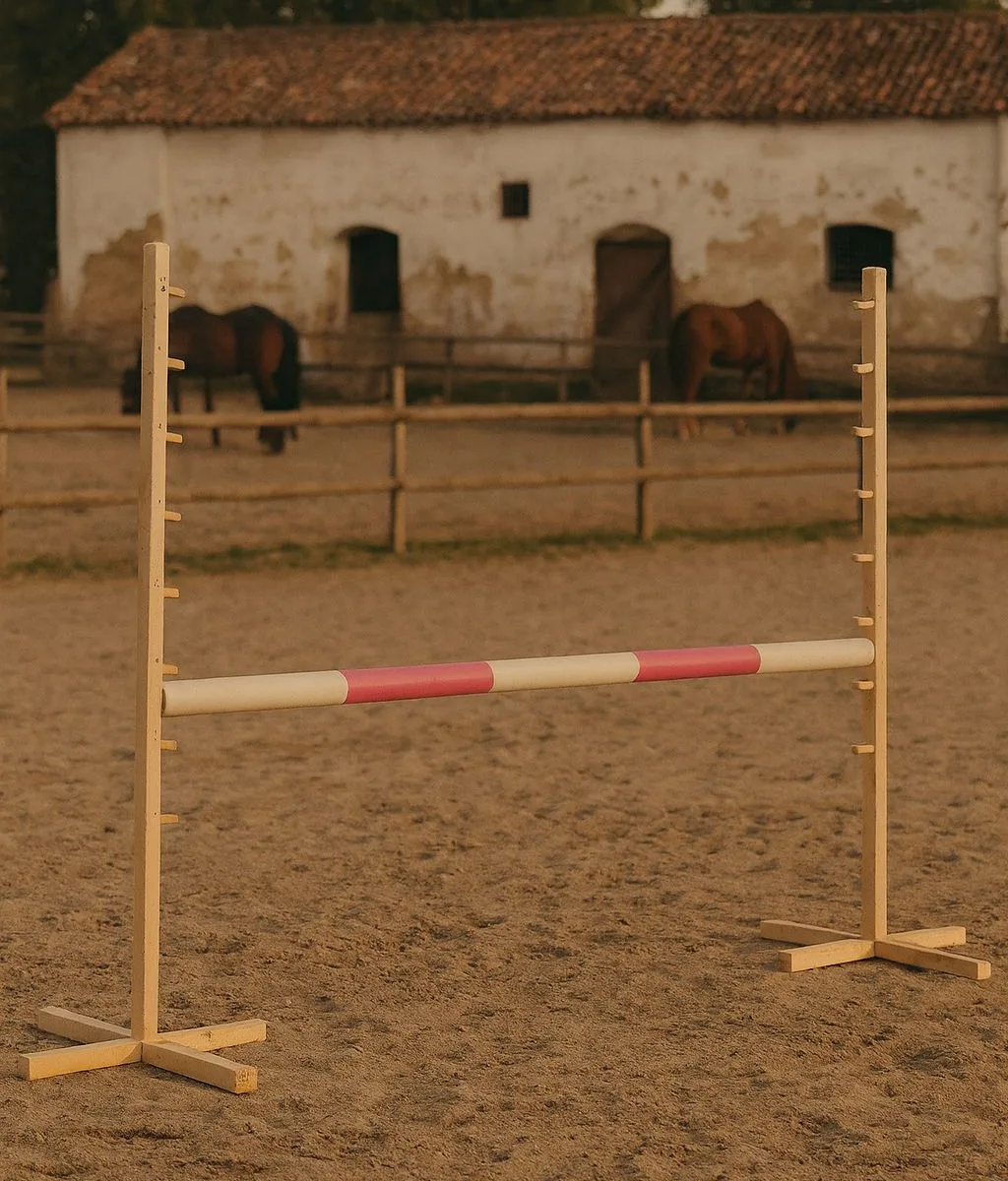 Kliūtis šuoliams „Hobby Horse“ žirgui, 120 cm, kartelė rožinė
