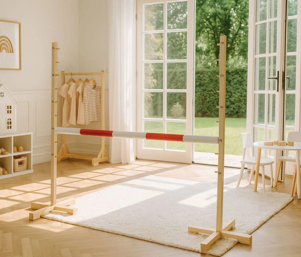 Kliūtis šuoliams „Hobby Horse“ žirgui, 120 cm, kartelė raudona