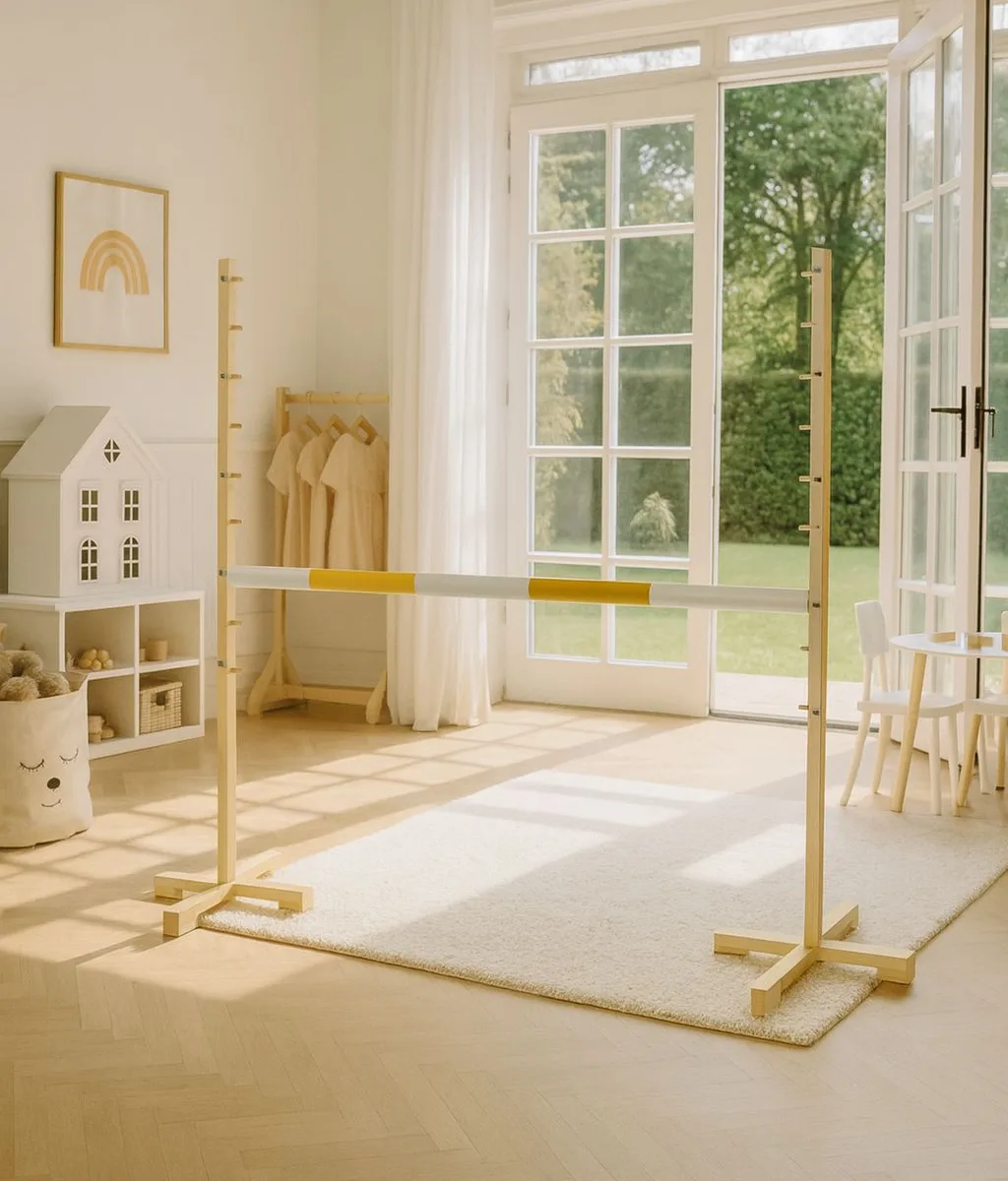 Kliūtis šuoliams „Hobby Horse“ žirgui, 120 cm, kartelė geltona