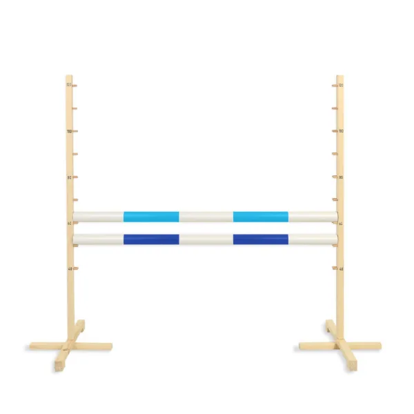 Kliūtis šuoliams „Hobby Horse“ žirgui, 120 cm, su dviem kartelėmis, spalvos: mėlyna ir rožinė