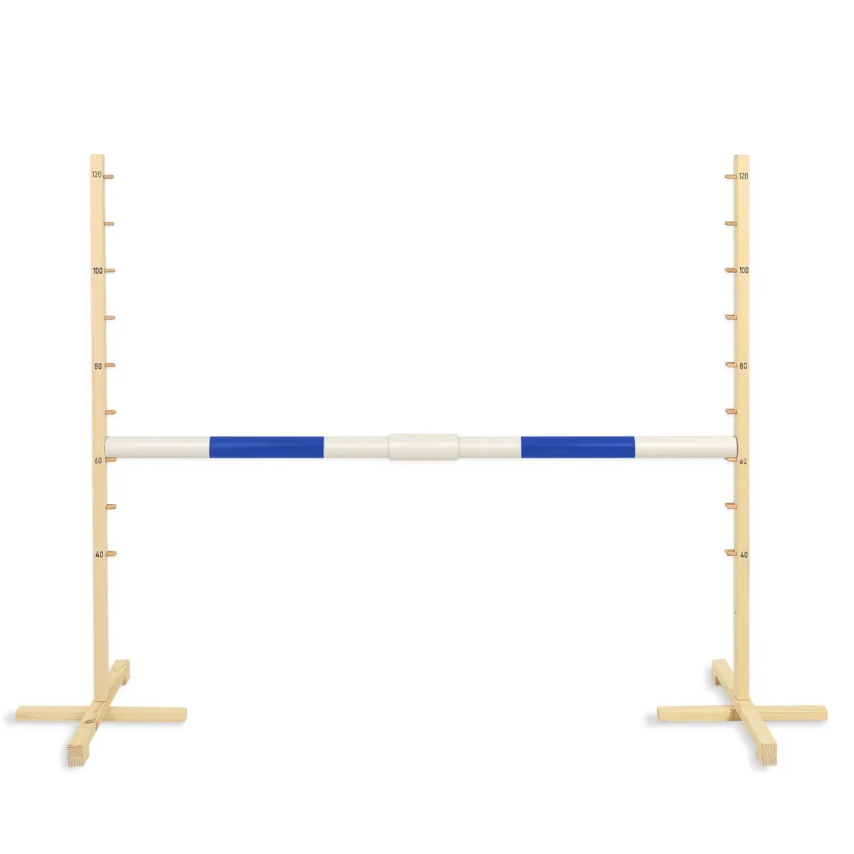Kliūtis šuoliams „Hobby Horse“ žirgui, 160 cm, aukštis 120 cm, kartelė mėlyna