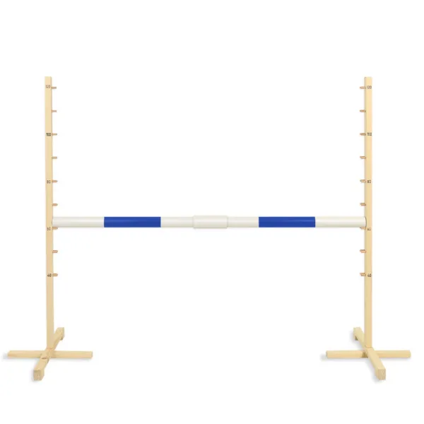 Kliūtis šuoliams „Hobby Horse“ žirgui, 160 cm, aukštis 120 cm, spalvos: geltona, juoda ir mėlyna - Mėlyna