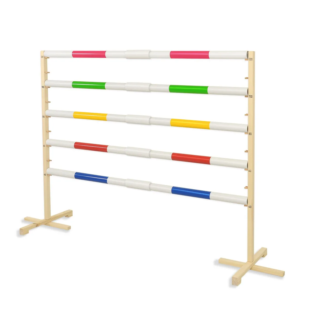 Kliūtis šuoliams „Hobby Horse“ žirgui, 160 cm, aukštis 120 cm, su dviem kartelėmis, juoda ir geltona