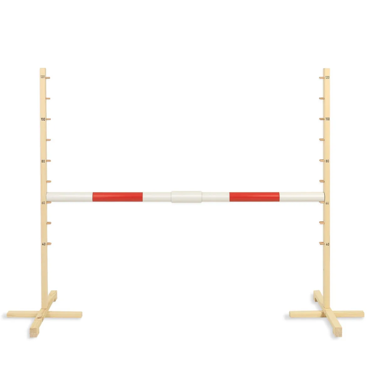 Kliūtis šuoliams „Hobby Horse“ žirgui, 160 cm, aukštis 120 cm, kartelė raudona