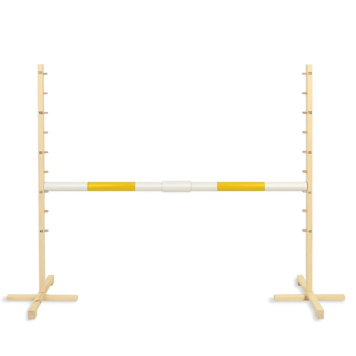 Kliūtis šuoliams „Hobby Horse“ žirgui, 160 cm, aukštis 120 cm, kartelė geltona