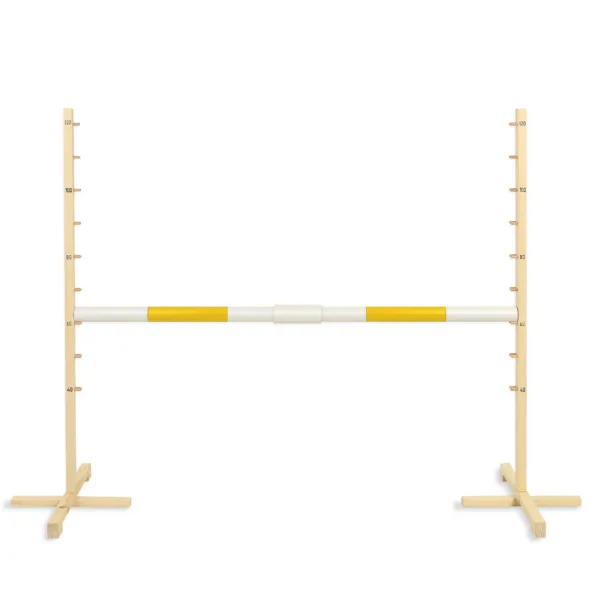 Kliūtis šuoliams „Hobby Horse“ žirgui, 160 cm, aukštis 120 cm, spalvos: geltona, juoda ir mėlyna - Geltona