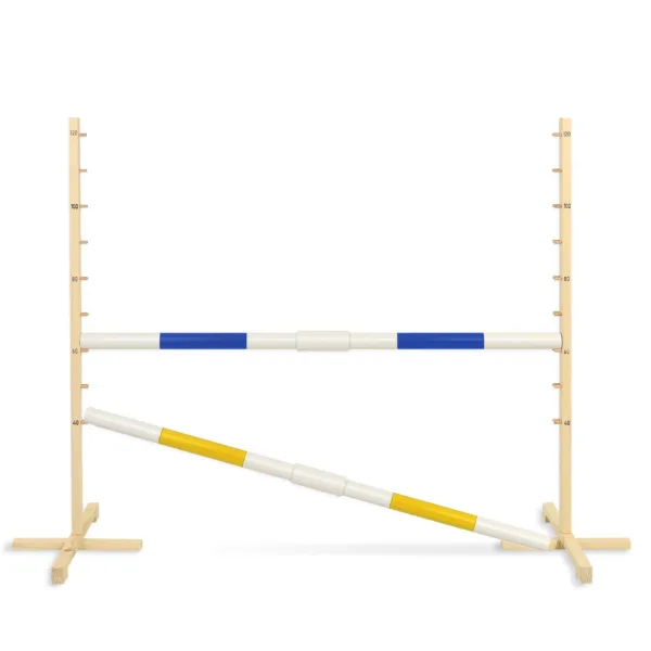 Kliūtis šuoliams „Hobby Horse“ žirgui, 160 cm, su dviem 50 mm kartelėmis, spalva: mėlyna