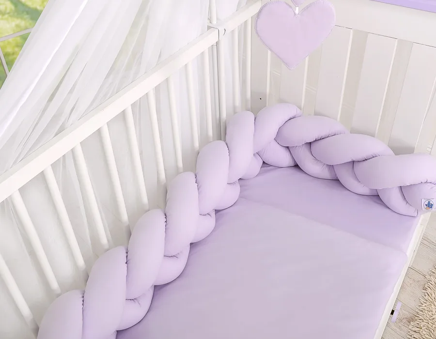 Pinta apsauga lovytei, spalvos: rožinė, smėlio ir violetinė