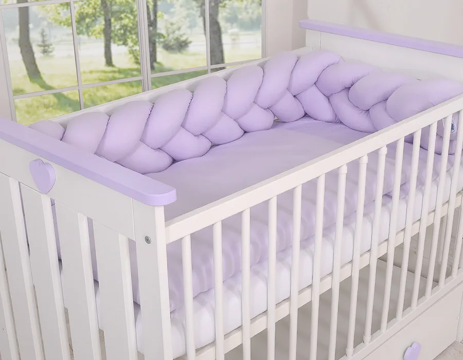 Pinta apsauga lovytei, spalvos: rožinė, smėlio ir violetinė