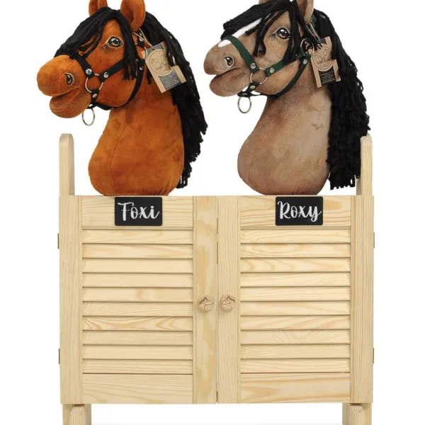 Didelė dviviečė „Hobby Horse“ žirgų arklidė su durelėmis