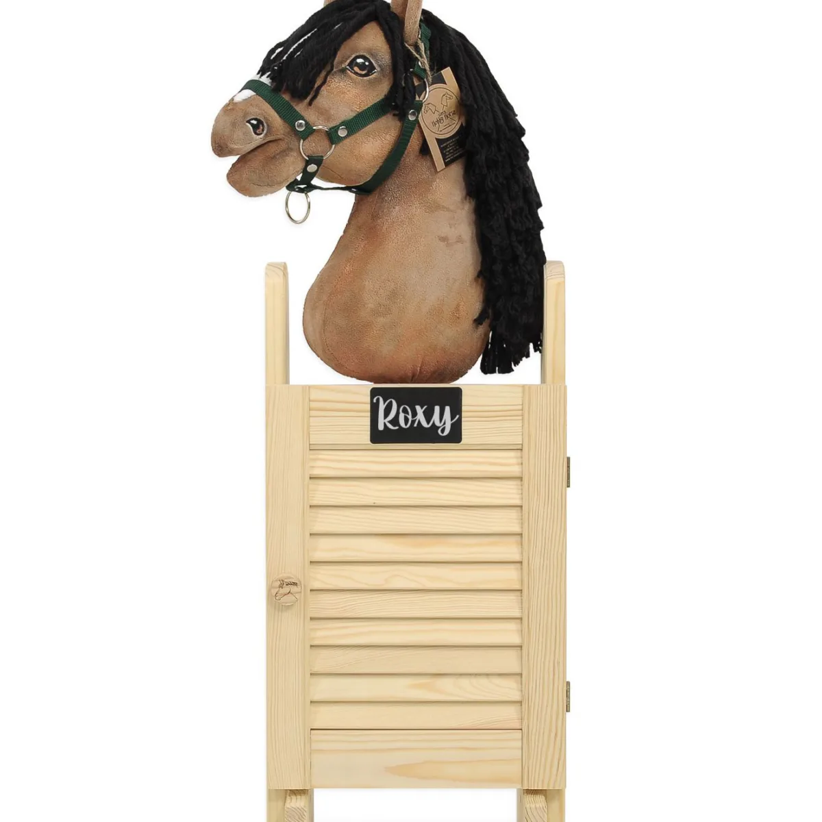 Didelė vienvietė „Hobby Horse“ žirgo arklidė su durelėmis