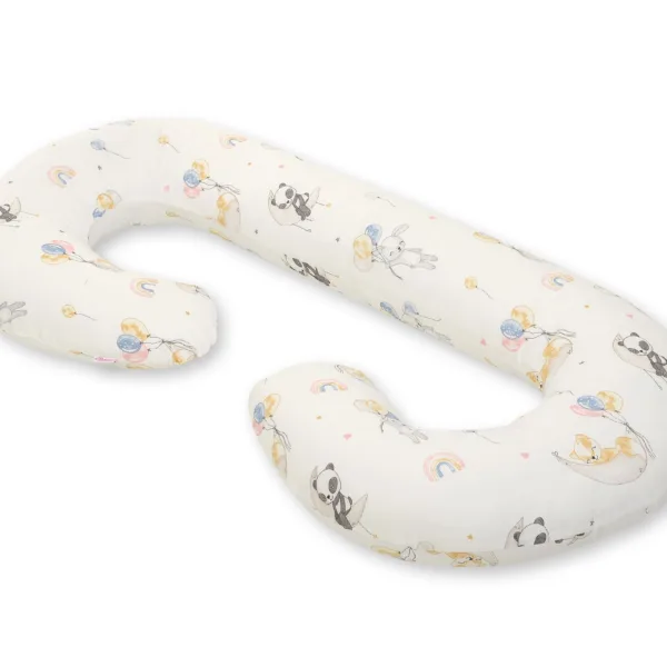 Medvilninis užvalkalas nėščiosios pagalvei „C“, spalvos: mėlyna, pilka ir kitos