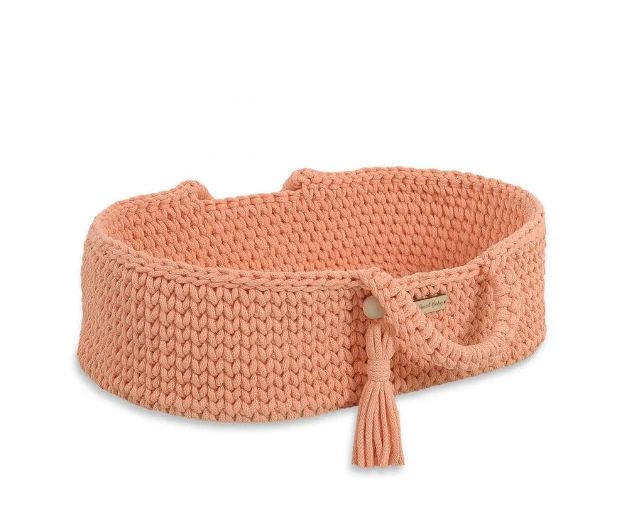 Medvilninis Mozės krepšelis lėlėms „BOHO“, spalvos: geltona, oranžinė ir kitos