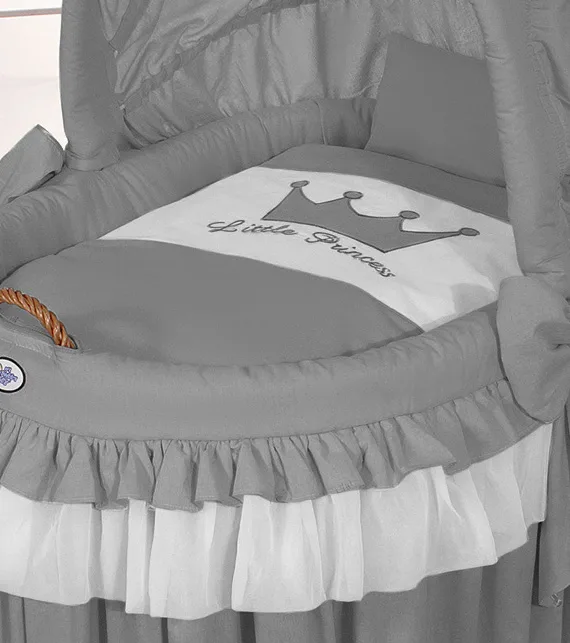 Pintas Mozės krepšelis su gaubtu, „Little Prince“, spalva: antracito