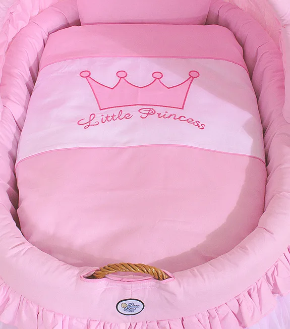 Pintas Mozės krepšelis su gaubtu, „Little Princess“, spalva: rožinė