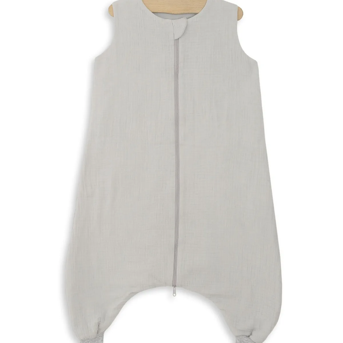 Muslino kūdikių miegmaišis su kojytėmis, XL, 2–4 m., vasarai, TOG 1.0, spalvos: pilka, rožinė ir smėlio