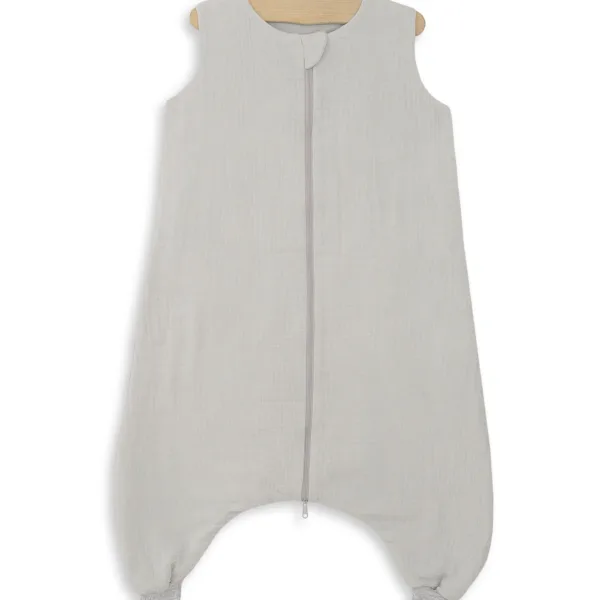 Muslino kūdikių miegmaišis su kojytėmis, XL, 2–4 m., vasarai, TOG 1.0, spalvos: pilka, rožinė ir smėlio