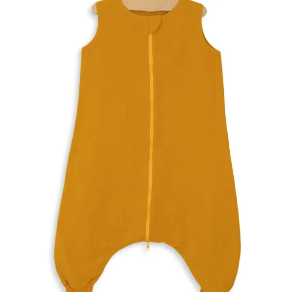 Muslino kūdikių miegmaišis su kojytėmis, XL, 2–4 m., vasarai, TOG 1.0, spalvos: geltona, mėlyna ir kitos