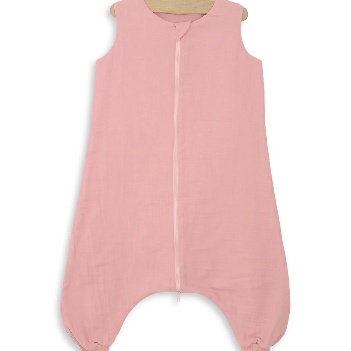 Muslino kūdikių miegmaišis su kojytėmis, XL, 2–4 m., vasarai, TOG 1.0, spalvos: pilka, rožinė ir smėlio