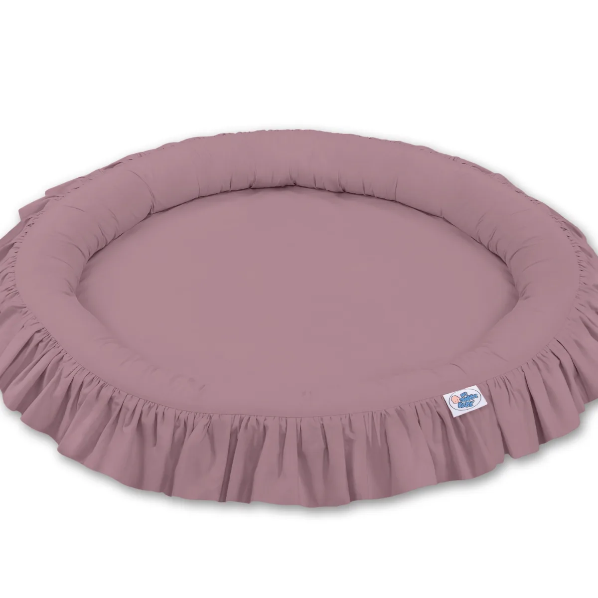 Lizdas su volanu, spalvos: rožinė, smėlio ir violetinė