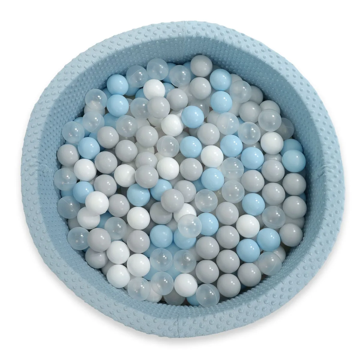 Plastikiniai kamuoliukai sausam baseinui, 50 vnt., spalvos: oranžinė, pilka ir rožinė
