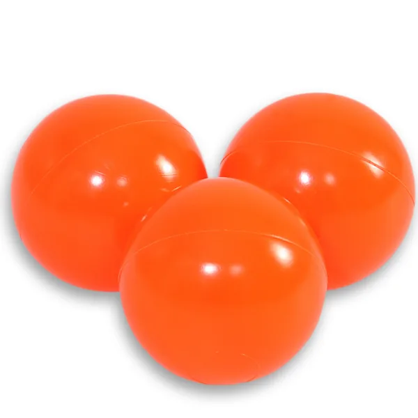 Plastikiniai kamuoliukai sausam baseinui, 50 vnt., spalvos: oranžinė, pilka ir rožinė