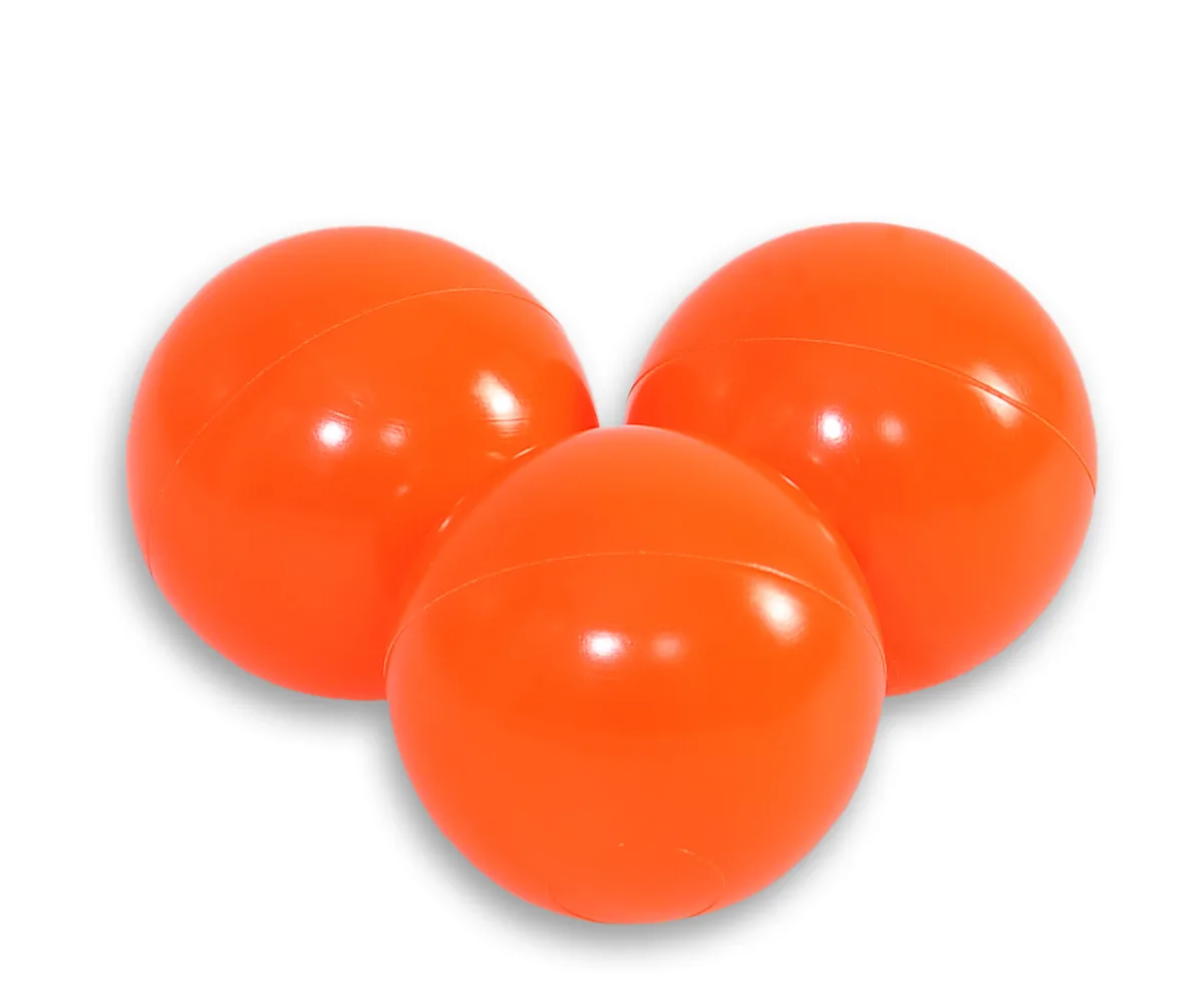 Plastikiniai kamuoliukai sausam baseinui, 50 vnt., spalvos: oranžinė, pilka ir rožinė