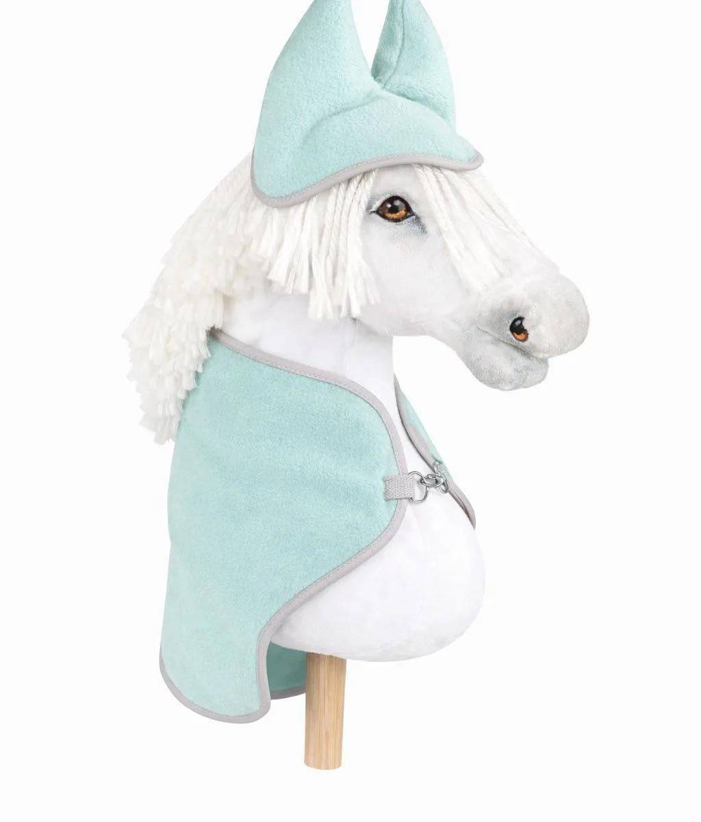 Rinkinys „Hobby Horse“ žirgui A3: flisinis apklotas ir ausinės, spalva: žalia