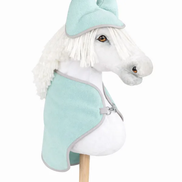 Rinkinys „Hobby Horse“ žirgui A3: flisinis apklotas ir ausinės, spalva: žalia