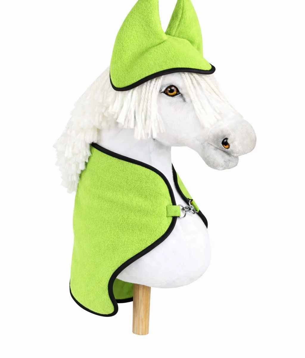 Rinkinys „Hobby Horse“ žirgui A3: flisinis apklotas ir ausinės, spalva: žalia