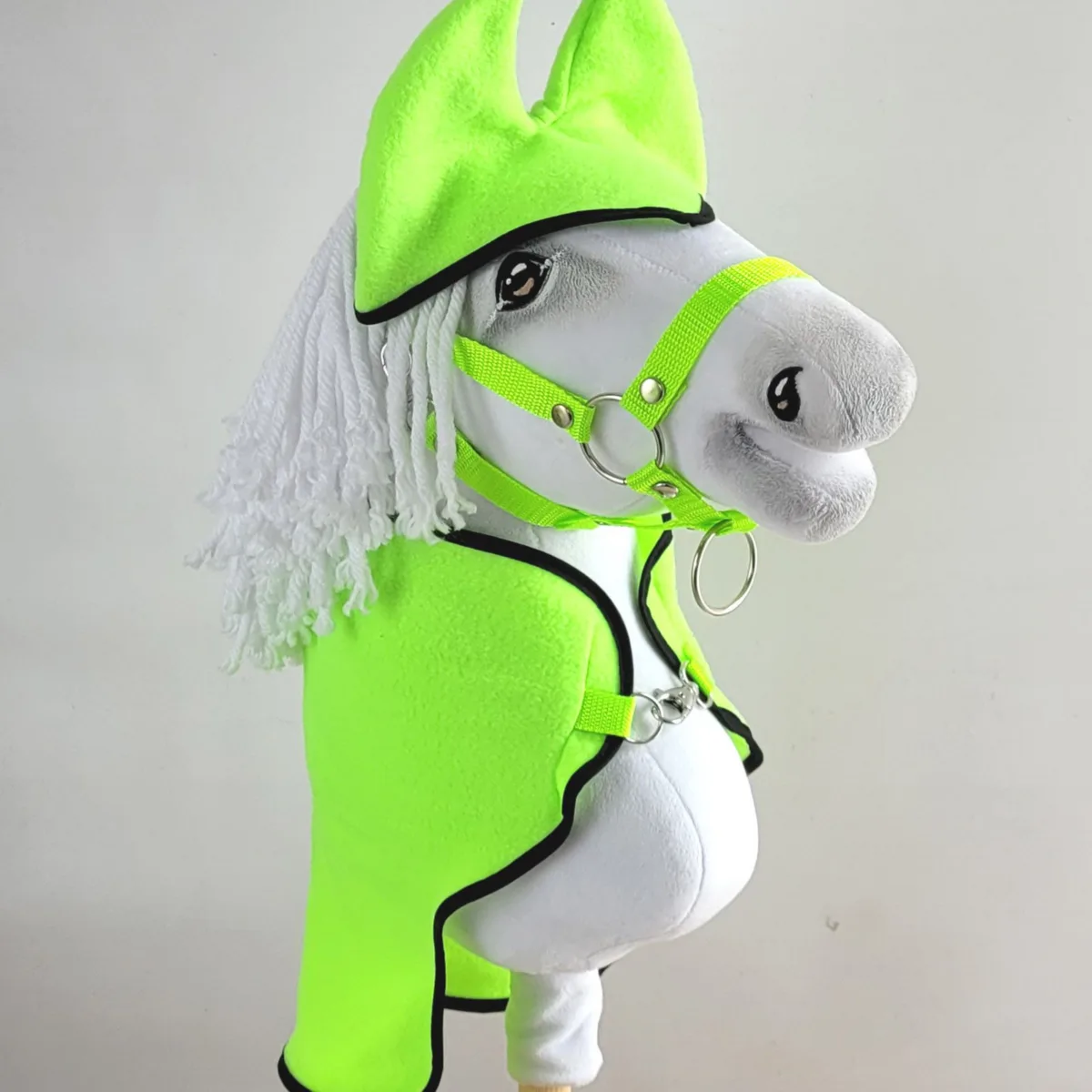 Rinkinys „Hobby Horse“ žirgui A3: flisinis apklotas ir ausinės, spalva: žalia