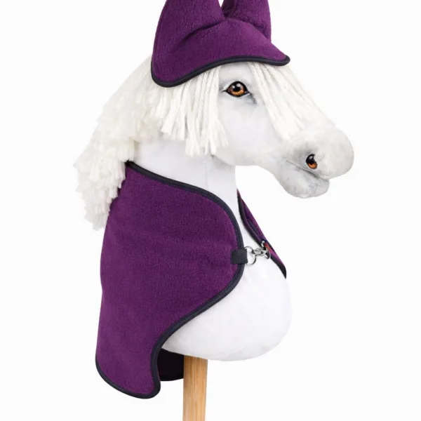 Rinkinys „Hobby Horse“ žirgui A3: flisinis apklotas ir ausinės, spalvos: mėlyna ir kitos