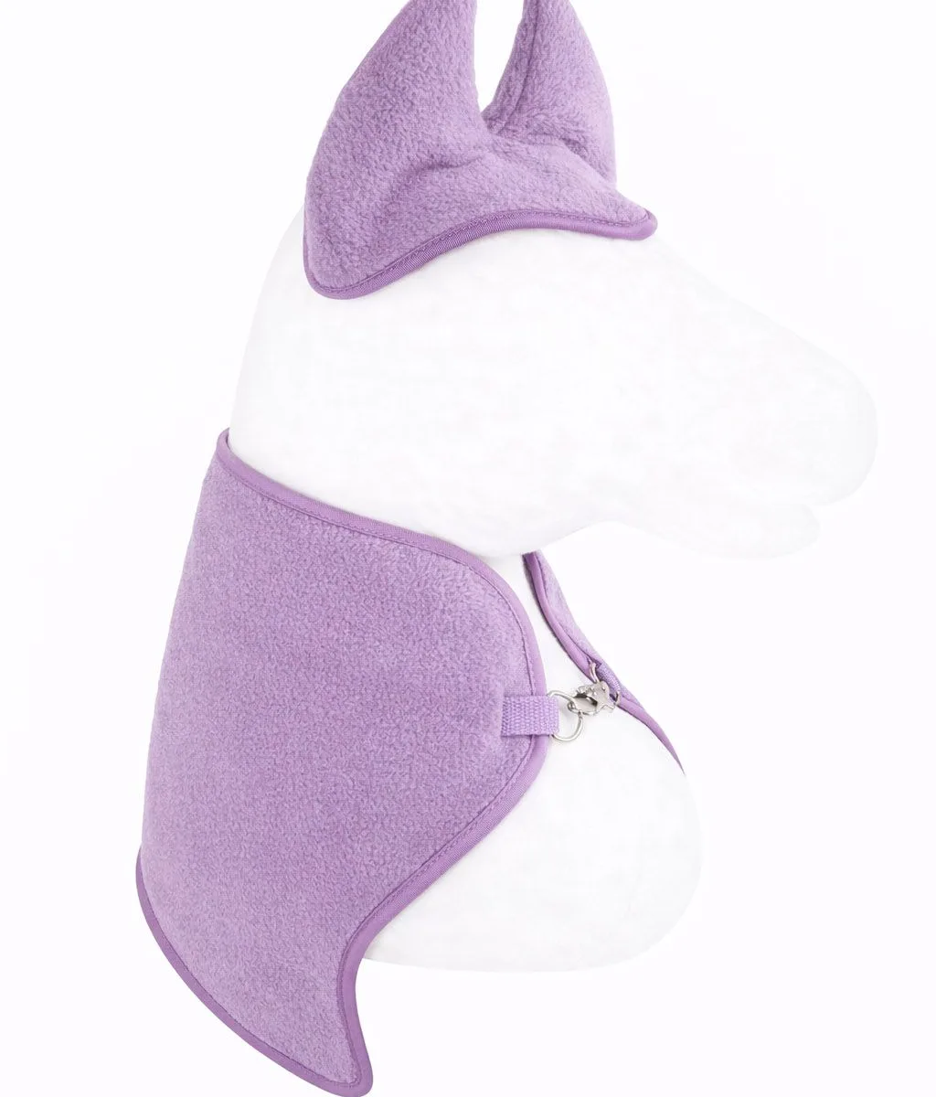 Rinkinys „Hobby Horse“ žirgui A3: flisinis apklotas ir ausinės, spalvos: smėlio, violetinė ir žalia