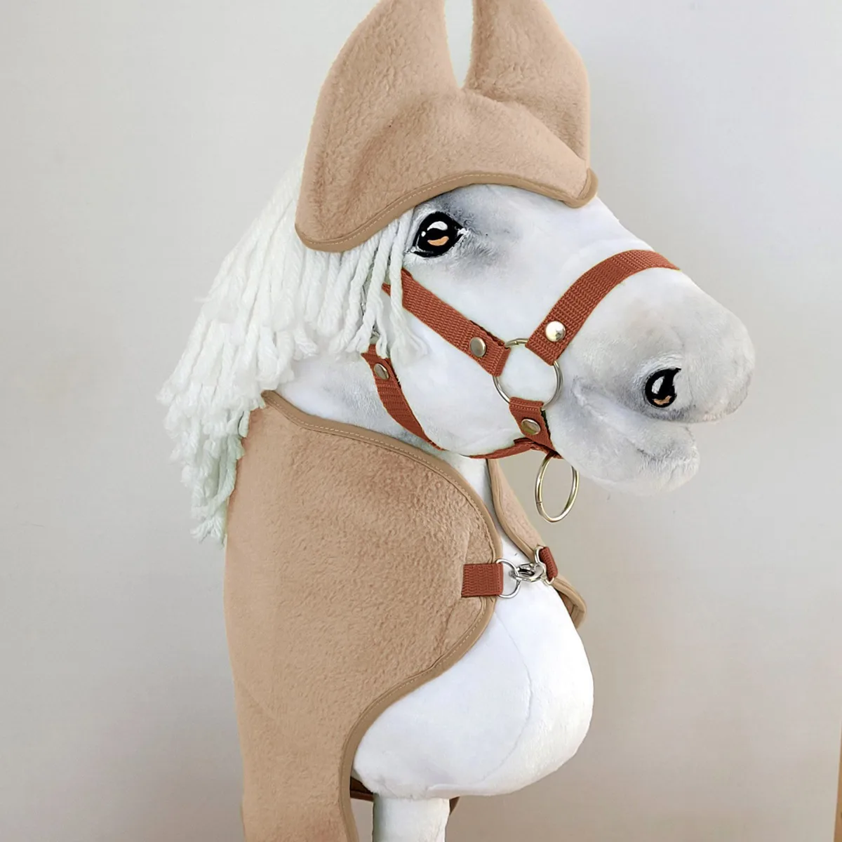 Rinkinys „Hobby Horse“ žirgams A4 ir A5: flisinis apklotas ir ausinės, spalvos: mėlyna ir kitos