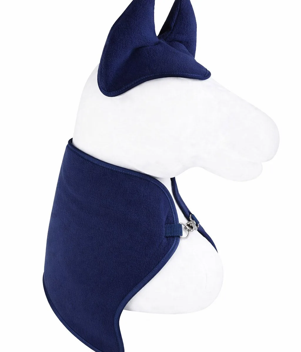 Rinkinys „Hobby Horse“ žirgams A4 ir A5: flisinis apklotas ir ausinės, spalvos: mėlyna ir kitos