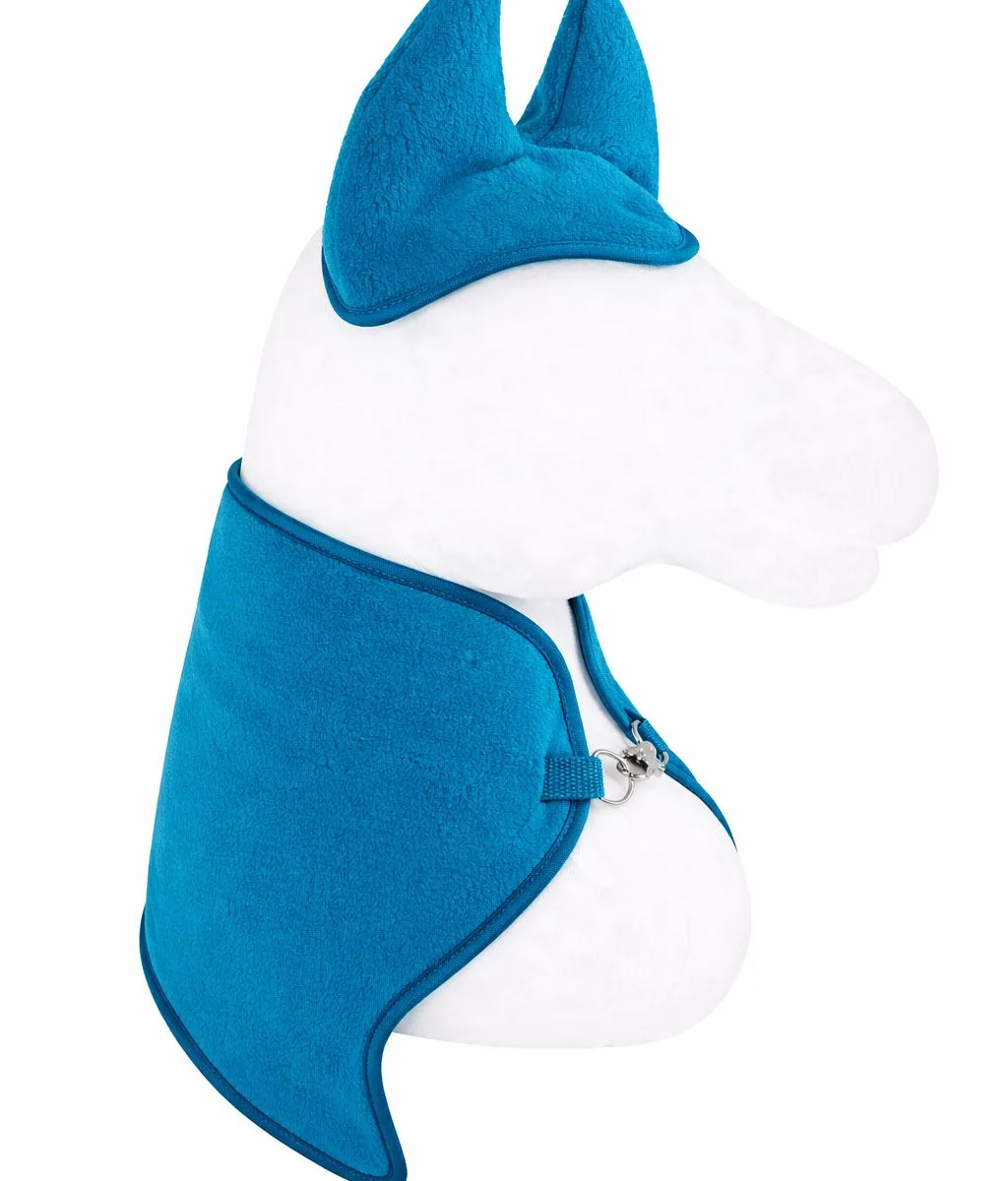 Rinkinys „Hobby Horse“ žirgams A4 ir A5: flisinis apklotas ir ausinės, spalvos: mėlyna ir kitos