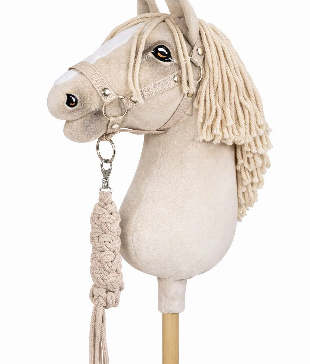 Rinkinys „Hobby Horse“ žirgui: apynasris A3 ir virvinis pavadis, spalvos: rožinė, ruda ir kitos