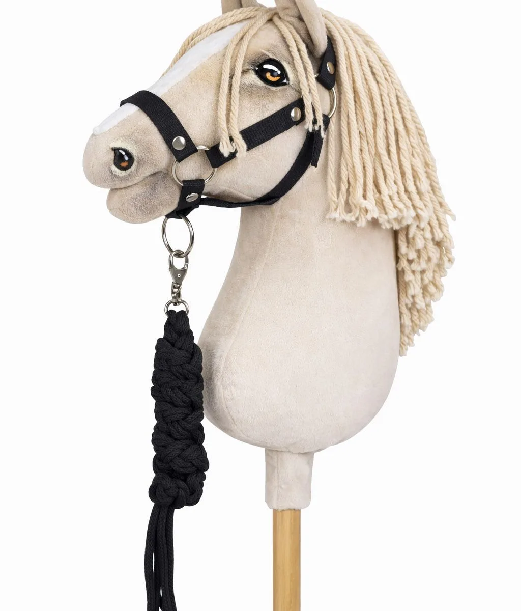 Rinkinys „Hobby Horse“ žirgui: apynasris A3 ir virvinis pavadis, spalvos: geltona, juoda ir kitos
