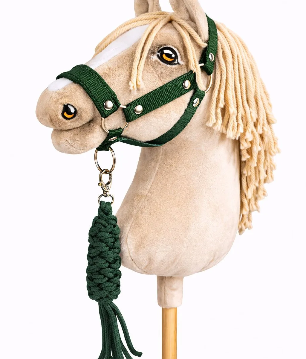 Rinkinys „Hobby Horse“ žirgui: apynasris A3 ir virvinis pavadis, spalva: žalia