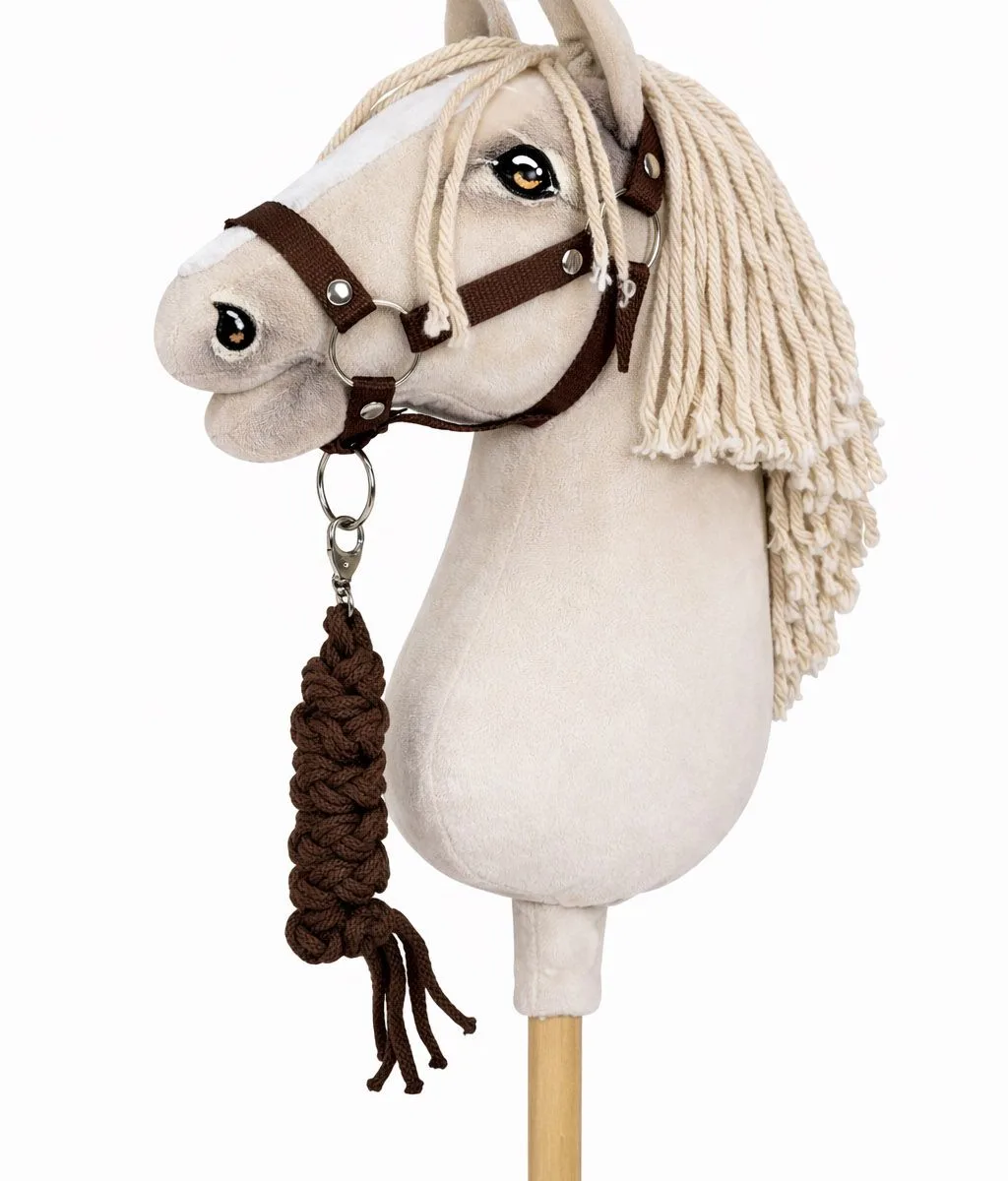 Rinkinys „Hobby Horse“ žirgui: apynasris A3 ir virvinis pavadis, spalvos: rožinė, ruda ir kitos