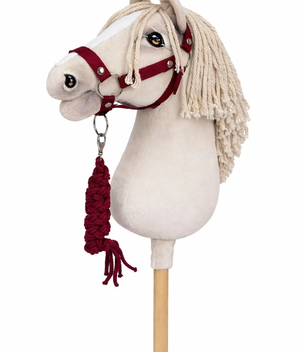 Rinkinys „Hobby Horse“ žirgui: apynasris A3 ir virvinis pavadis, spalvos: oranžinė, raudona ir rožinė
