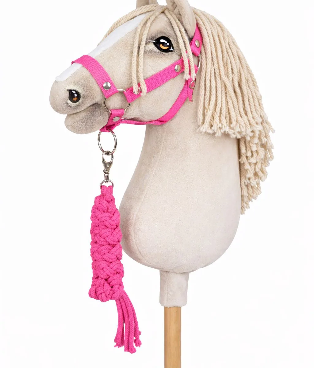 Rinkinys „Hobby Horse“ žirgui: apynasris A3 ir virvinis pavadis, spalvos: oranžinė, raudona ir rožinė