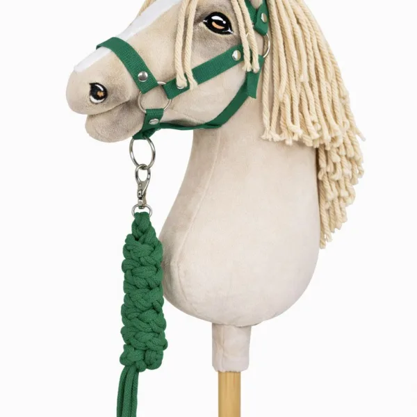 Rinkinys „Hobby Horse“ žirgui: apynasris A3 ir virvinis pavadis, spalva: žalia
