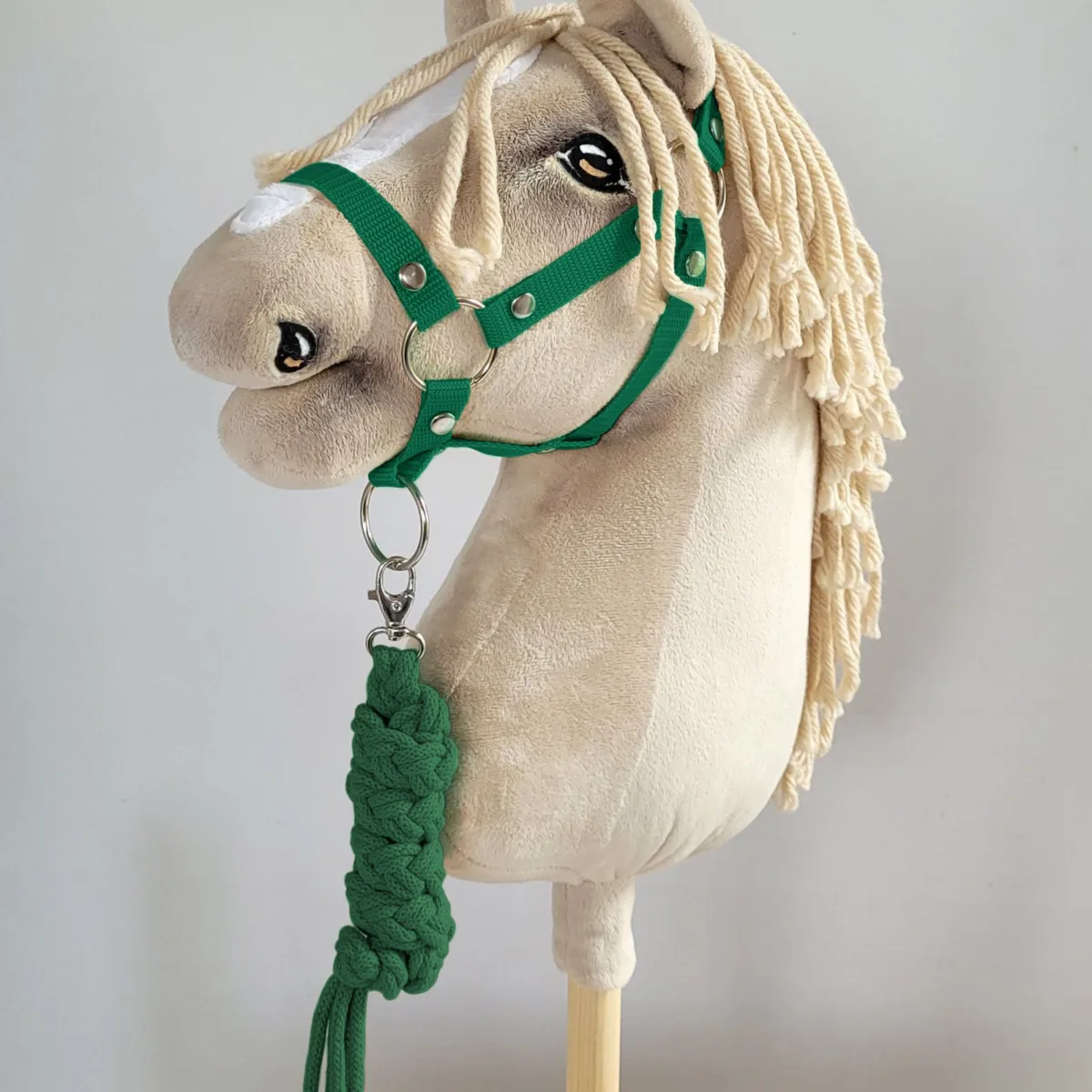 Rinkinys „Hobby Horse“ žirgui: apynasris A3 ir virvinis pavadis, spalva: žalia