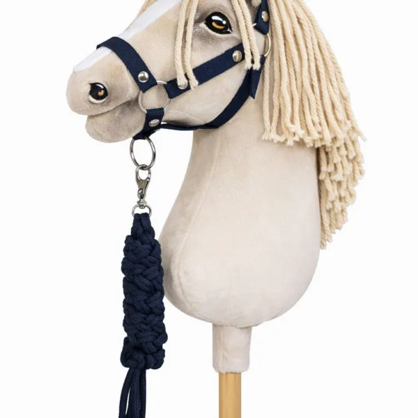 Rinkinys „Hobby Horse“ žirgui: apynasris A3 ir virvinis pavadis, spalvos: mėlyna ir oranžinė